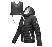 MARIKOO Chaqueta de entretiempo 'Pack Mich Ein' negro / blanco S negro / blanco