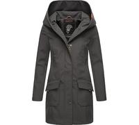 MARIKOO Chaqueta de entretiempo para mujer Softshell transpirable con capucha Mayleen XS-5XL, antracita, XL
