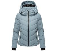 MARIKOO Chaqueta de invierno para mujer, acolchada con capucha desmontable Samuiaa XVI, tallas XS-3XL, azul (Powder Blue), M