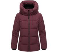 MARIKOO Chaqueta de invierno para mujer, cálida, acolchada con capucha ajustable, taza, XVI, XS-XXL, burdeos, S
