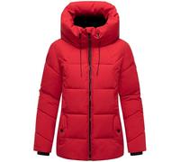 MARIKOO Chaqueta de invierno para mujer, cálida, acolchada con capucha ajustable, taza, XVI, XS-XXL, Salsa Red, S