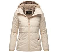 MARIKOO Chaqueta de invierno para mujer de material reciclado con capucha Alemee 16 XS-3XL, crema, XS