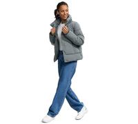 MARIKOO Chaqueta de invierno para mujer (XS-3XL) - 4 bolsillos, cuello alto y forro, chaqueta acolchada, chaqueta cálida para mujer - N022, Stormy Blue, XL