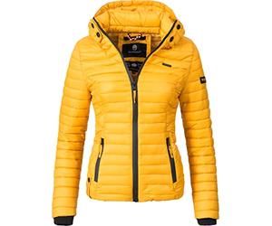 Marikoo Chaqueta Guateada de Entretiempo para Mujer Samtpfote Amarillo S