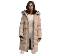 MARIKOO Chaqueta larga de invierno para mujer, parka cálida acolchada con capucha B890
