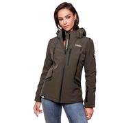 MARIKOO Chaqueta softshell para mujer, chaqueta funcional para exteriores, cortavientos B928, antracita, L