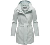 MARIKOO Katalinaa - Gabardina larga para mujer (aspecto de lana con capucha extraíble, talla 16, XS-3XL), azul hielo., S