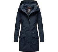 MARIKOO Mayleen - Chaqueta de entretiempo para mujer, impermeable, transpirable, con capucha, tallas XS-3XL, azul, XXL