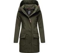 MARIKOO Mayleen Chaqueta softshell larga para mujer, para exterior, parka, impermeable, con capucha, tallas XS-3XL