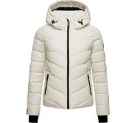 MARIKOO Samuiaa XVI - Chaqueta de invierno para mujer, con capucha extraíble, tallas XS-3XL, blanco roto, M