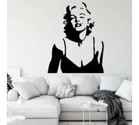 Marilyn Calcomanía de pared Monroe salón de belleza moda mujeres niñas dormitorio decoración interior puerta ventana vinilo pegatinas arte papel pintado 42 x 52 cm