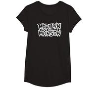 Marilyn Manson Logo Camiseta, Niñas, Negro, S