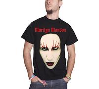 Marilyn Manson T Shirt rojo Lips Pale Emperor nuevo Oficial de los hombres negro