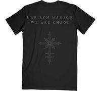 Marilyn Manson T Shirt We Are Chaos Back Print Logo Nuevo Oficial Negro Size L