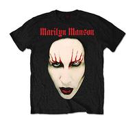 Marilyn Manson - T-Shirt # Xl Black Unisex # Red Lips