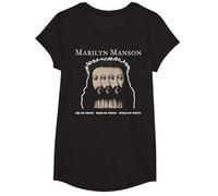 Marilyn Manson Tripple Jesus Camiseta, Niñas, Negro, M