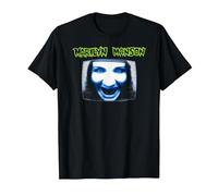 Marilyn Manson TV with Logo Camiseta, Hombre, Negro, 5XL