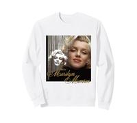 Marilyn Monroe 004 Sudadera, Unisex para Adultos, Blanco, S