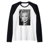 Marilyn Monroe Actriz Estrella de Cine en el Savoy London 1956 Camiseta Manga Raglan
