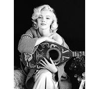 Marilyn Monroe Lienzo con Estampado de laúd, algodón, Multicolor, 40 x 50 cm