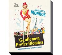 Marilyn Monroe Lienzo Impreso Gentlemen Prefer Blondes (40 x 50 cm), Poliéster, Multicolor, 40x50x3.2 cm