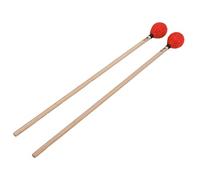 Marimba Mallets for Percussion | Medium Hard Yarn Mallets with Maple Handle | Sturdy Mallets for Marimba/Xylophone/Vibraphone | 1 Pair MQ - 06 (Red)