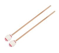 Marimba Mallets | Maple Wood Handle & Wool Ball Heads | Percussion Sticks for Marimba/Xylophone/Vibraphone | 16.9 Inch Playing Accessories (poste de madera calvo)