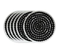 Marimekko 6 Platos Räsymateo Ø20 cm negro-blanco negro-blanco