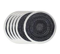 Marimekko 6 Platos Räsymateo Ø20 cm negro pequeños puntos 6 Platos Räsymateo Ø20 cm negro pequeños puntos