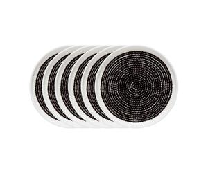 Marimekko 6 Platos Räsymatto Ø25 cm puntos pequeños