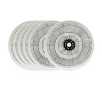 Marimekko 6 Platos Siirtolapuutarha Ø25 cm negro-blanco Ø 25 cm