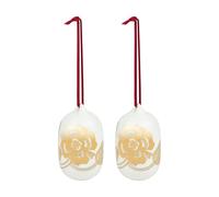 Marimekko Bola de Navidad Tiara 2025 6x9 cm White-gold