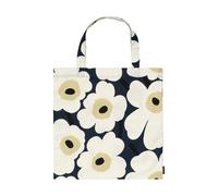 Marimekko Bolsa Pieni Unikko 44x43 cm Azul medianoche- Crema- Heno