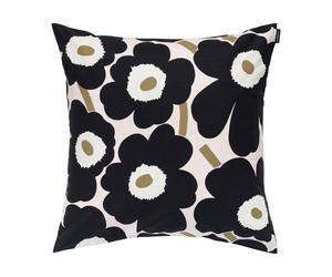 Marimekko Funda de cojín Pieni Unikko 50x50 cm Rosa-carbón-marrón claro