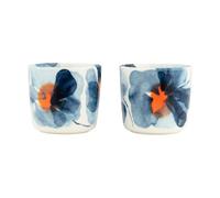 Marimekko Juego de 2 tazas Valssi White-blue-orange. 20 cl