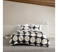 Marimekko - Juego de Funda de edredón tamaño Queen, Ropa de Cama de algodón orgánico con Fundas a Juego, decoración del hogar audaz y Moderna, Certificado Gots (Gris kivet, Queen)