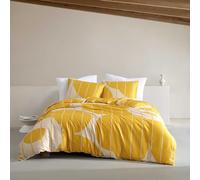 Marimekko - Juego de Funda de edredón tamaño Queen, Ropa de Cama orgánica súper Suave, decoración Casual para el hogar (Vesi Unikko Amarillo, Queen)
