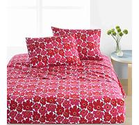 Marimekko Juego de sábanas de Percale Collection, 100% algodón, crujiente y Fresco, Ligero y Absorbe la Humedad, Cama Completa, Unikko