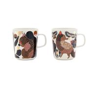Marimekko Kurre Ketunmarja taza White-multicolour-gold. 25 cl. pack de 2