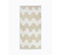 Marimekko Lokki Toalla de baño de algodón de Rizo (Beige) - Toallas de baño con patrón de Ondas - 59 x 28 Pulgadas