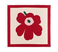 Marimekko Mantel Unikko Off white-cranberry-rose. 140x140 cm