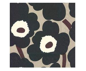 Marimekko Marimekko UNIKKO - Servilletas de papel para el almuerzo (33 cm, 3 capas, 20 unidades), color azul