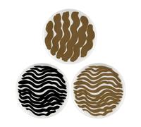 Marimekko Plato Hyräily Ø20 cm. 3 unidades Blanco-marrón-negro