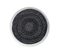Marimekko Plato Räsymatto Ø20 cm negro-blanco (puntos pequeños)