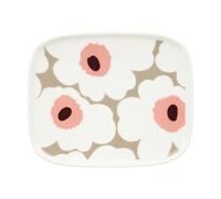 Marimekko Plato Unikko 12x15 cm White-clay-powder-dark wine