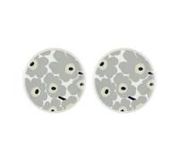 Marimekko Plato Unikko Ø25 cm pack de 2 White-light grey-sand-dark blue