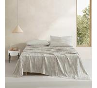 Marimekko - Sábanas tamaño Queen, Juego de Ropa de Cama de algodón de Primera Calidad, lujosamente Suave y Lisa, decoración del hogar, Certificado Gots (Piccolo Charcoal, Queen)