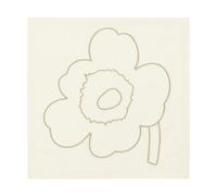 Marimekko Servilleta de algodón Piirto Unikko 3-pack Off white-straw