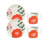 Marimekko Set de desayuno Puutarhakutsut 4 piezas White-green-orange