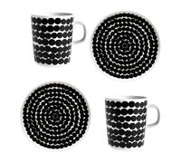 Marimekko Set de desayuno Räsymatto blanco-negro
